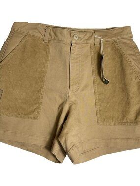 Alpine Design High Rise Corduroy Shorts Women's 8 Sahara Sand NWT